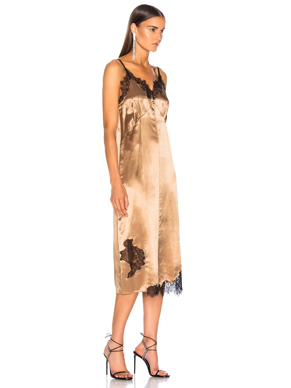 Helmut lang Lace Trim Slip Dress. Size S. NWT. MSRP $620. Flaw See Pic - Picture 2 of 9